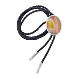 Maxbell Cowgirl Bolo Tie Necktie Adjustable with Pendant for Hoodies Anniversary Yellow Line