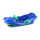 Maxbell Steerable Snow Sled Snow Tubes Sledding Heightened Back for Adults Kids Blue