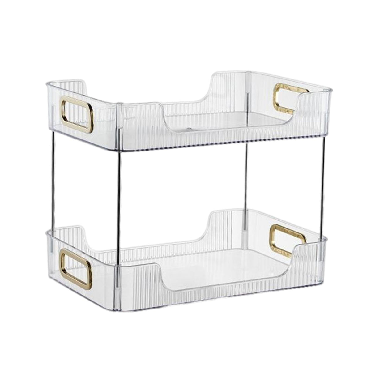 Maxbell Multifunctional Storage Rack 2 Tier Container for Party Living Room Toilet White