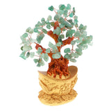 Max Mini Crystal Money Tree Bonsai Style Feng Shui Bring Wealth Luck Green