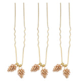 Max 3x Headbands Headpiece Hair Comb Pin Clip for Wedding Bride Bridal Pine Cone