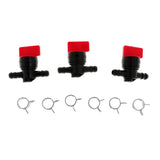 Maxbell 3pcs Fuel Gas Hose Inline straight Cut Shut On Off Valve for Riding Mower