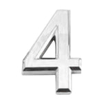 Maxbell Silver Plastic Self-Adhesive House Hotel Door Number  Sticky Numeric Digit 4