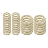 Maxbell 30Pcs Natural Wood Rings Unfinished Wooden Rings DIY Maple Teething Ring Craft