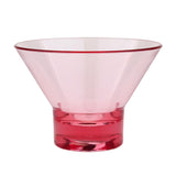 Max Decorative Reusable Acrylic Cocktail Cup for Ice Cream Dessert Wine Red
