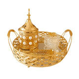 Maxbell Arabian Burner Set Pot Tabletop Ornament for Living Room Bedroom SPA