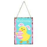 Maxbell Happy Easter Hanging Ornament Spring Bunny Plaque Party Door Home Decoration Chick