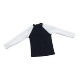 Maxbell 1/6 Male Long Sleeve T-shirt Sweater for 12'' Action Figure Black-white