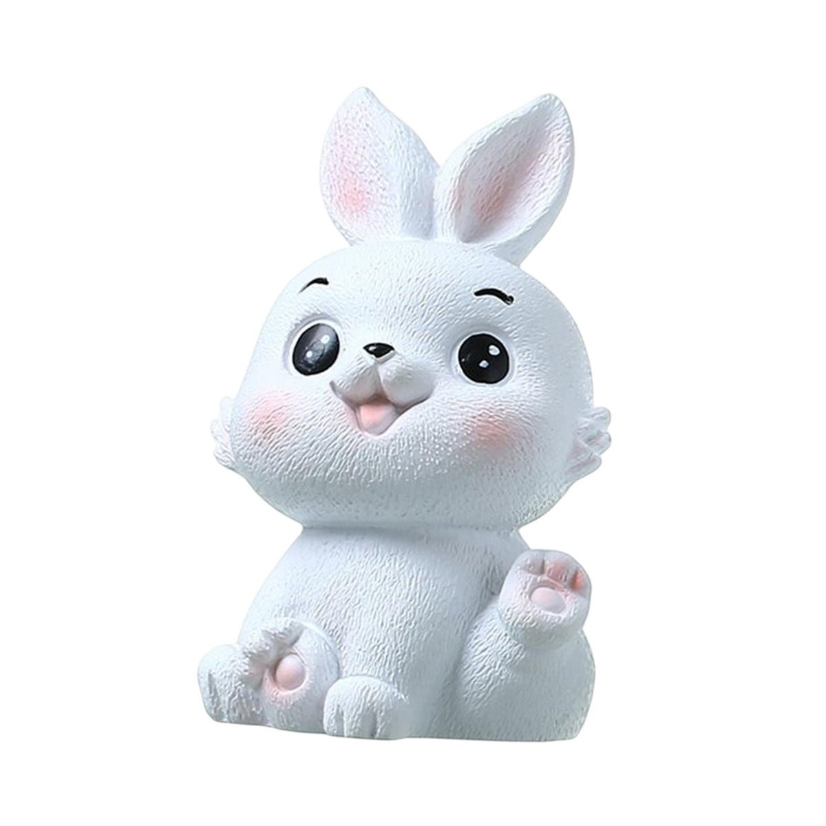 Maxbell Miniature Rabbit Statue Bunny Figurine Sculpture for Table Easter Decoration Style C