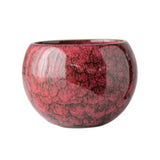 Maxbell Ceramic Tea Cup Drink Drinkware Vintage Style Tabletop Living Room Teacup Red