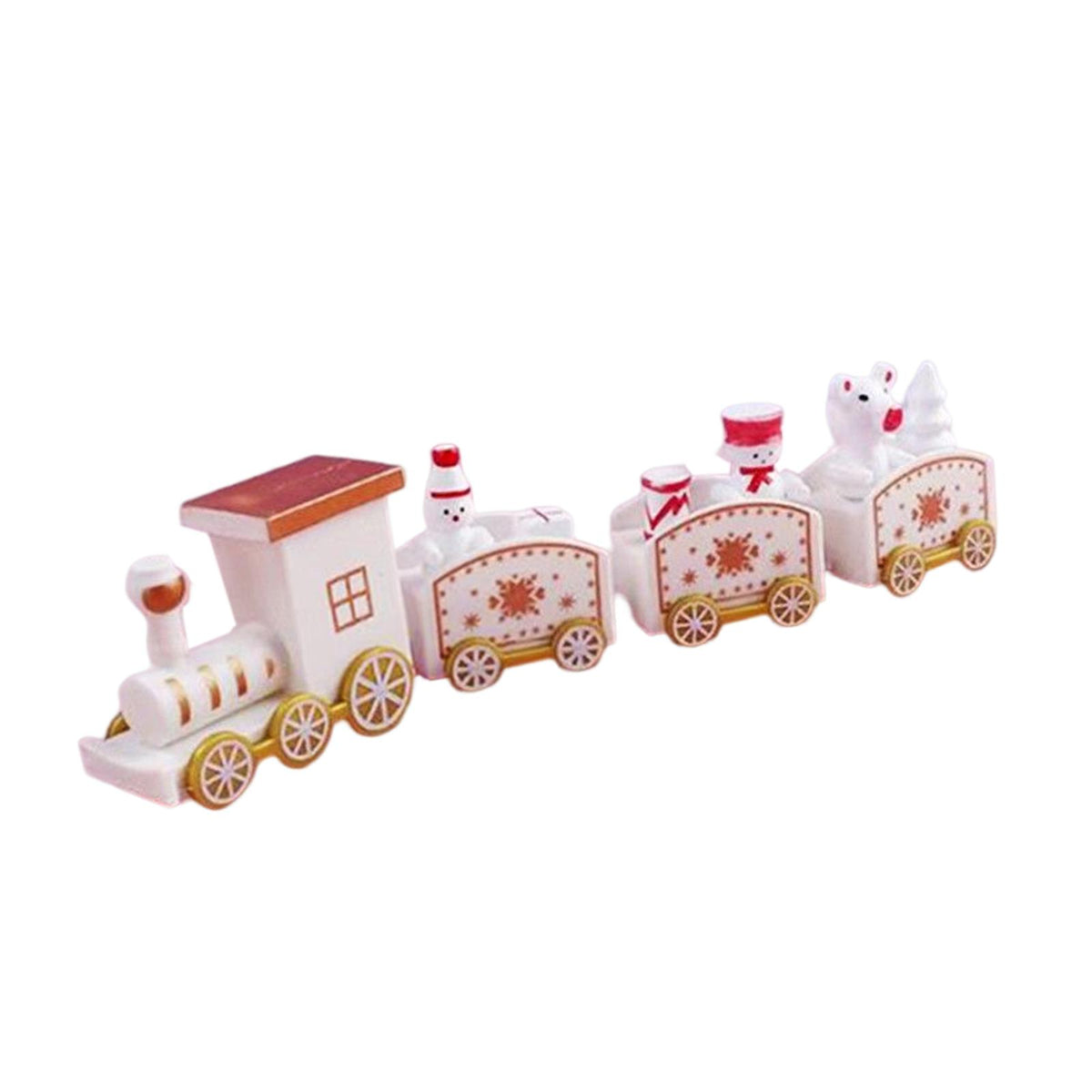 Maxbell Christmas Train Train Decor Crafts for Indoor Decoration Birthday Gift White