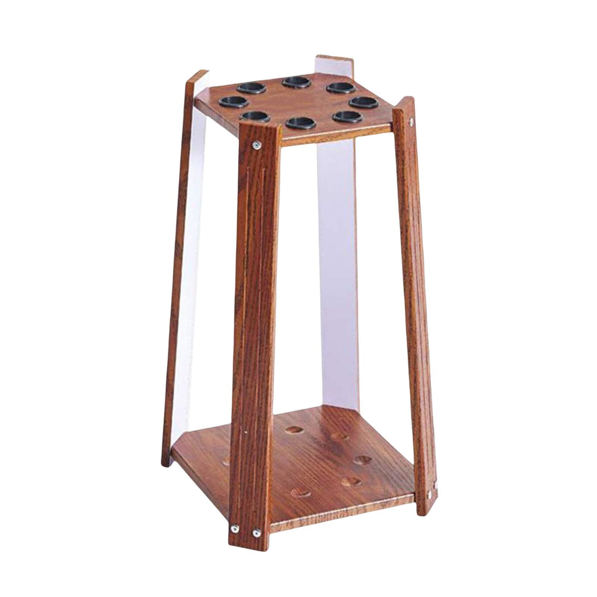 Maxbell Wooden Billiard Cue Rack Pool Cue Rack for Billiard Room Gaming Room Red