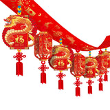 Maxbell Chinese New Year Banner Garland 2024 Hanging Decoration for Home Living Room Style C