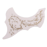 Maxbell 41in Acoustic Guitar Pickguard Flower Bird Anti-scratch Parts Right Hand White