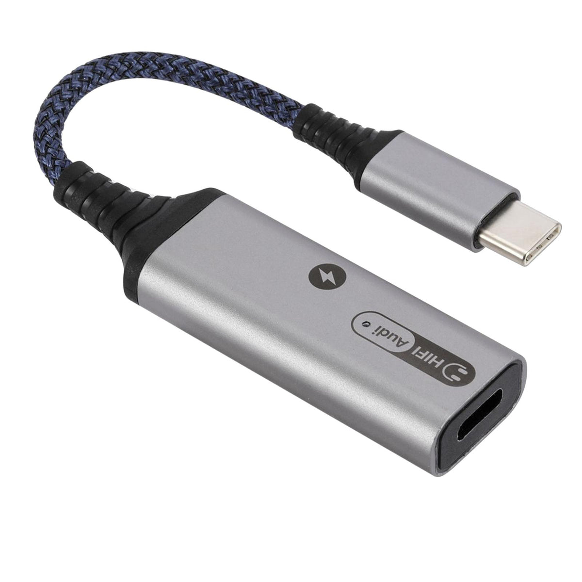 Maxbell 2 in 1 USB Type C to AUX Charger Adapter PD 60W Fast Charging MH338A Blue