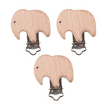 Max 3 Piece Baby Pacifier Chain Clip Pacifier Clip Wooden Clip Baby Clip 41x33mm