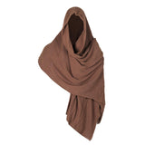Maxbell Medieval Hooded Cloak Shoulder Cowl Adult Garment Cosplay Party Fancy Dress Brown