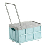 Maxbell Storage Container Clothes Books Folding for Picnic Garden Home blue with wheel