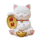 Maxbell Cat Figurine Piggy Bank Decorative for Chinese New Year Gift Home Decoration Style C