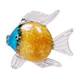 Maxbell Clear Fish Statue Decoration Gift Photo Prop for Office Living Room Fences Yellow