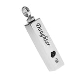Maxbell Stainless Steel Cube Urn Memorial Ash Keepsake Cremation Pendant Daughter