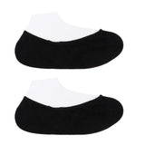 Max 2 Pieces Breathable Gel Non Slip Invisible Socks Low Cut Shoe Liners Black