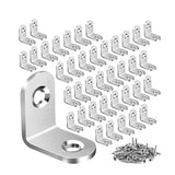 Maxbell 40 Pieces L Bracket Joint Right Angle Bracket for Wooden Dressers Chairs 20mmx20mmx16mm