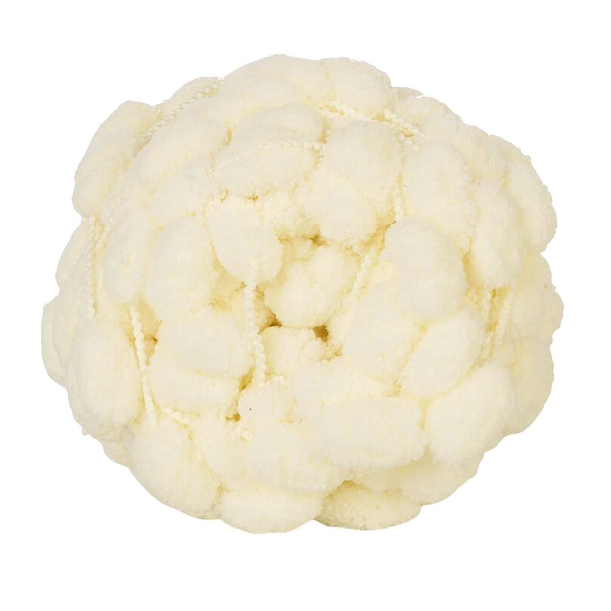 Maxbell Pom Pom Chunky Yarn Arm Knitting Pillow Blanket Rug Making Hand Knit Garland Beige