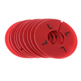Max Maxb 10x Clothing Rack Size Divider Wardrobe Round Hanger Dividers Red L