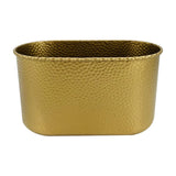 Maxbell Metal Flower Pot Iron Vase Rectangle Plating for Front Porch Garden Aureate S
