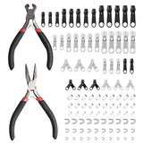 Maxbell Zipper Repair Kit with Zipper Install Pliers for Jeans Jackets Backpacks 86PCS