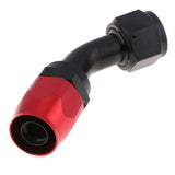 Max AN12-12AN 45 Degree Swivel Oil/ Fuel/Gas Hose Line Fitting Adaptor Black+Red