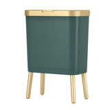 Maxbell Maxbell Creative Trash Can 15L Garbage Can Rubbish Bin with Lid for Bedroom Corner Green