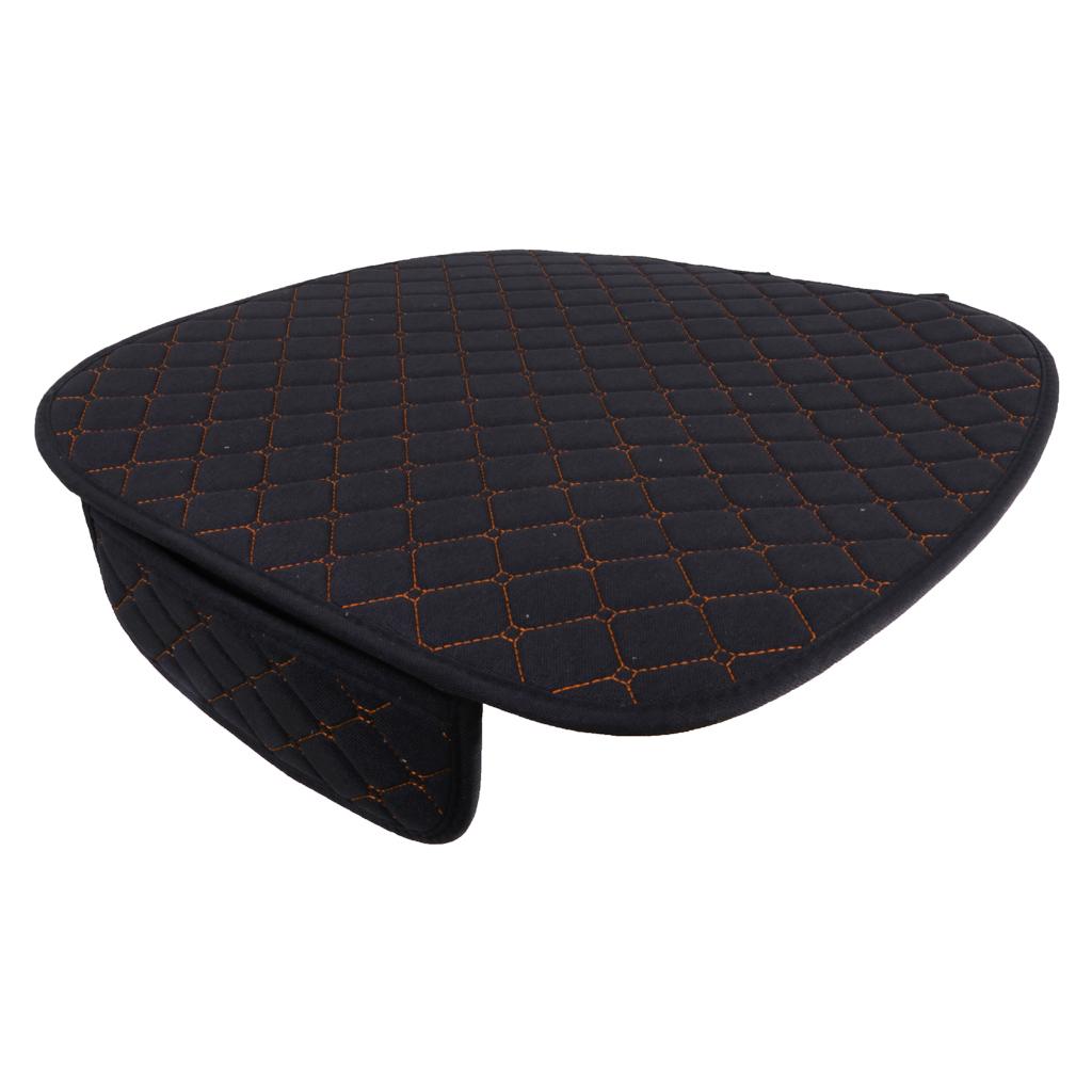 Maxbell Breathable Flax Bamboo Car Seat Cover Pad Mat Chair Cushion Black-goledn