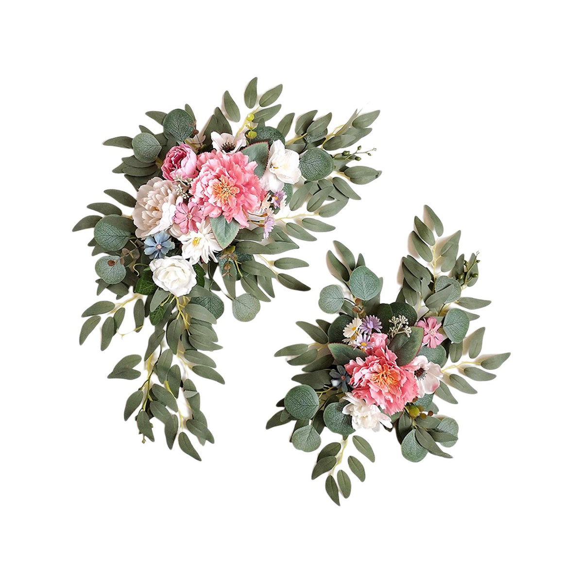 Maxbell 2x DIY Ornament Artificial Wreath Simulation Garland for Holiday Decorated style G