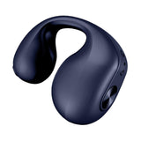 Maxbell 1 Piece Ear Clip Wireless Headset Portable HiFi Sound for Driving Business Blue