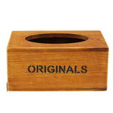 Max Vintage Wooden Tissue Box Cover Chic Napkin Case Holder Home Car Accessory B
