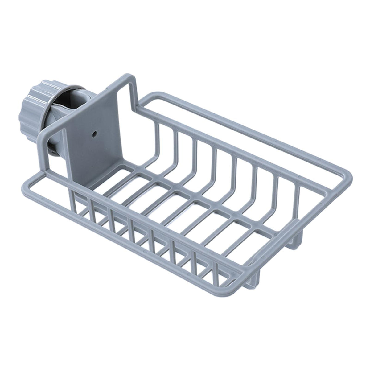 Maxbell Multipurpose Sink Storage Rack Towel Holder Durable for Countertop Bathroom Gray