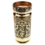 Max Buddha Supplies Lotus Copper Lucky Incense Tube Temple Buddha Decor -8 inch
