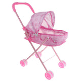 Max Mini Foldable Baby Push Cart Pushchair Stroller Pretend Play Toys Pink