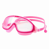 Maxbell Kids Swim Goggles with Earplug Adjustable for Kids 6-14 Teenagers Boys Girls Pink