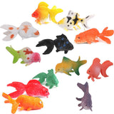 Maxbell Plastic Artificial Goldfish Animals Toy Model 12pcs Colorful