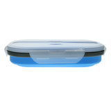 Maxbell Silicone Plastic Lunch Box Picnic Bento Container  Food Storage Box Blue