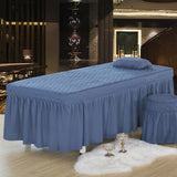 Max SPA Massage Table Skirt Beauty Bed Cover Linen Valance Sheet Blue - Aladdin Shoppers