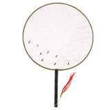Maxbell Handheld Fabric Blank Fan for Painting Chinese Fan Round DIY Giraffe