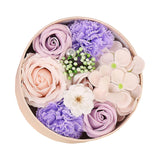 Maxbell Soap Rose Flower Box Floral Simulated Flowers Ornament for Thanksgiving Gift Violet