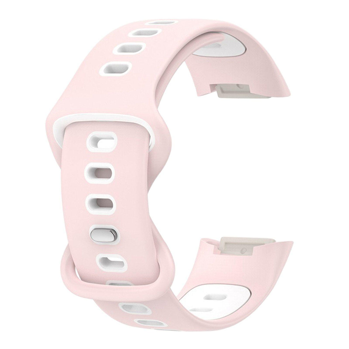 Maxbell Bands Soft Silicone Band For Fitbit charge5 smart watch Strap  Pink
