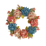 Maxbell Hydrangea Wreath Large Rustic 40cm Spring Wreaths for Front Door Party Porch