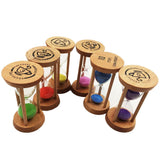 Maxbell 6x Wooden Kitchen Cooking Baking Sand Timer Reading Game Hourglass Round - Aladdin Shoppers