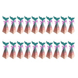 Max 20pcs Creative Triangle Cone Mermaid Candy Boxes Party Favor Ombre Pink